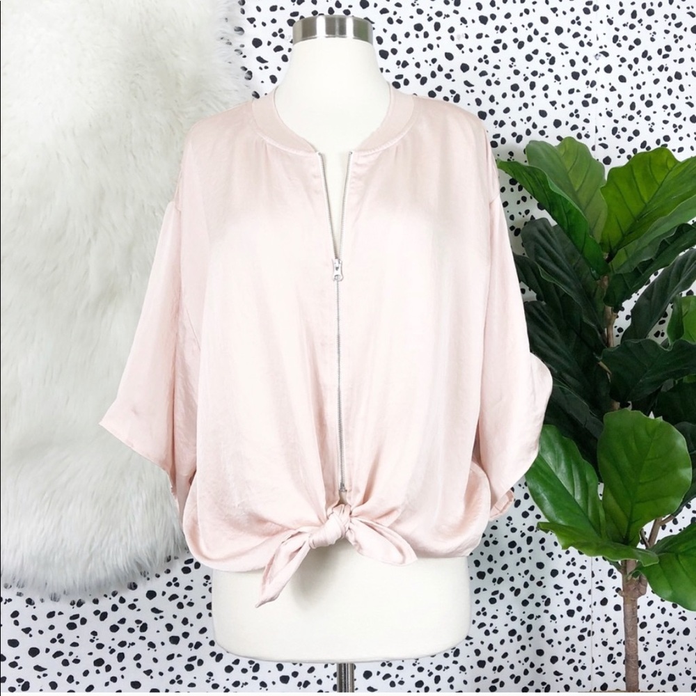 Anthropologie | Hei Hei Silky Tie Cropped Jacket